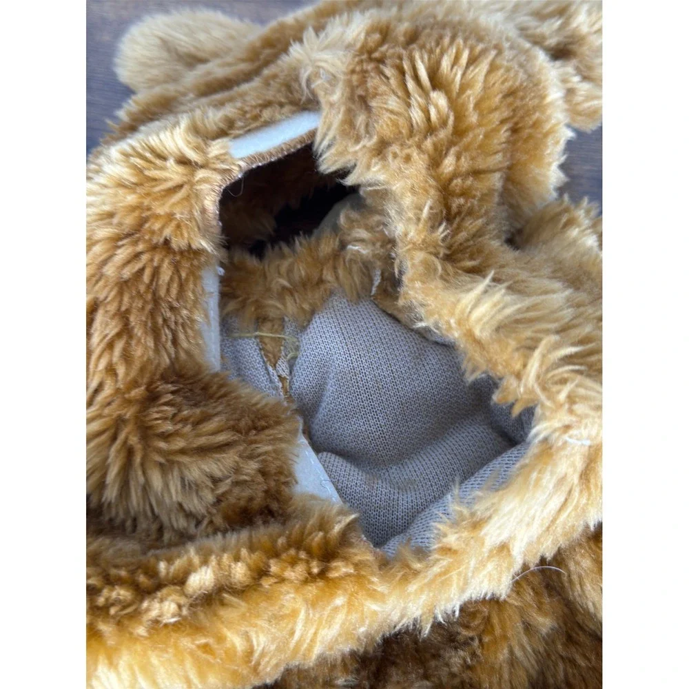Ann Geddes Baby Doll Teddy Bear Outfit Brown Plush Costume with Yellow Bow